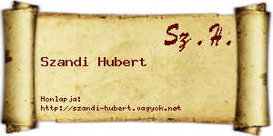 Szandi Hubert névjegykártya